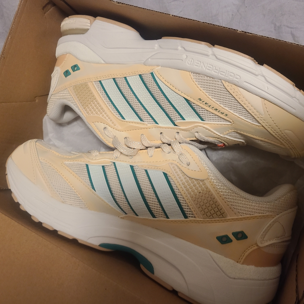 adidas Spiritain 2000 Shoes Sz 8.5 Wonder White/Core White/Court Green